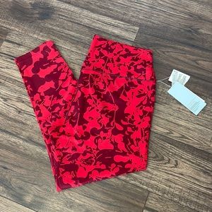 BNWT Zella High Waist Burgundy London Roisin Camo 7/8 Legging